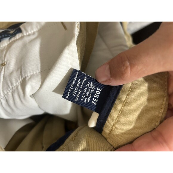 Men's Croft & Barrow Classic Fit Easy Care Flat Front Khaki Pants 30x32 Uniform - Picture 4 of 6